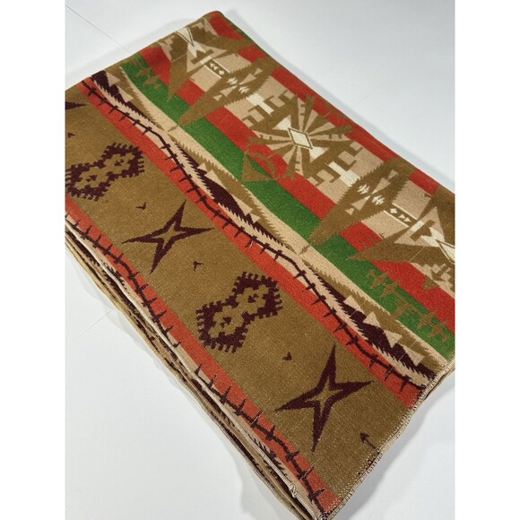 1920s Antique Jacob's Oregon City Indian Trade Blanket Aztec 74 x 58 Rare HTF - Picture 8 of 16